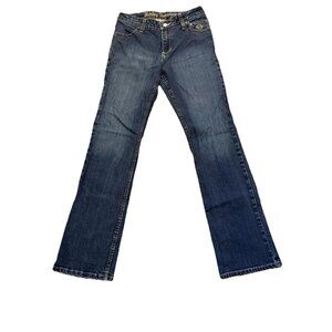 Harley Davidson Jeans Women's Size 2‎ Blue Denim Slim Straight Y2K Style Biker